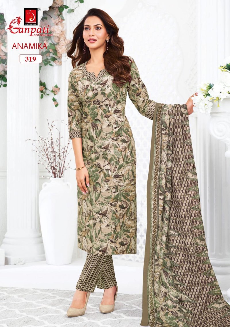 Anamika Vol 3 By Ganpati Cotton Printed Readymade Dress 